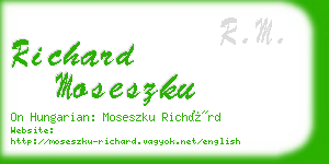 richard moseszku business card